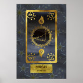 Steenbok Dark Zodiac Astrology: Black Gold Naam Poster (Voorkant)