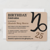 Steenbok, de geit, sterrenbeeld dierenriem, verjaa kaart (Voorkant)