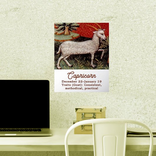 Steenbok de geit sterrenbeeld Verjaardagsfeest Folie Afdrukken