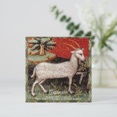 Steenbok de geit sterrenbeeld Verjaardagsfeest Kaart (Staand voorkant)