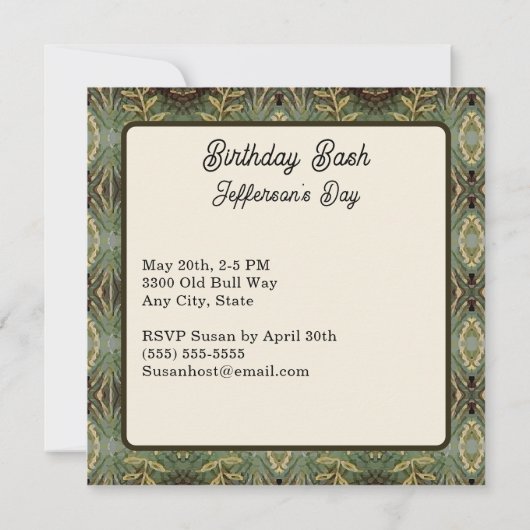 Steenbok de geit sterrenbeeld Verjaardagsfeest Kaart (Achterkant)