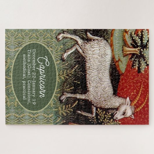 Steenbok de geit sterrenbeeld Verjaardagsfeest Legpuzzel (Horizontaal)