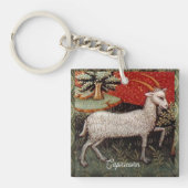 Steenbok de geit sterrenbeeld Verjaardagsfeest Sleutelhanger (voorkant)