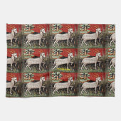 Steenbok de geit sterrenbeeld Verjaardagsfeest Theedoek (Horizontaal)