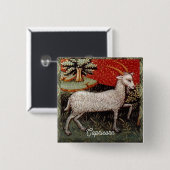 Steenbok de geit sterrenbeeld Verjaardagsfeest Vierkante Button 5,1 Cm (Voorkant /achterkant)