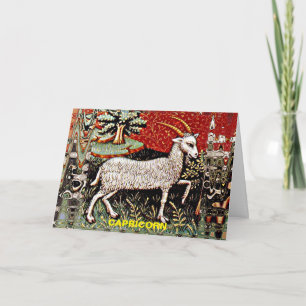 Steenbok de Geit Zodiac Sterrenbeeld Verjaardagsfe Kaart