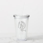 Steenbok de Zee Geit Zodiac Acryl Drinkbeker (Achterkant)