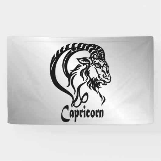 Steenbok de Zee Geit Zodiac Feesthoed Spandoek (Horizontaal)