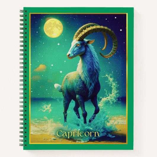 Steenbok de Zeegeit Sterrenbeeld Dagboek Notitieboek (Voorkant)