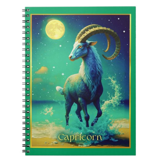 Steenbok de Zeegeit Sterrenbeeld Notitieboek (Voorkant)