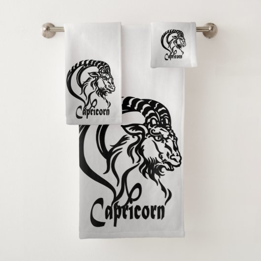 Steenbok de Zeegeit Zodiac Bad Handdoek (Insitu)