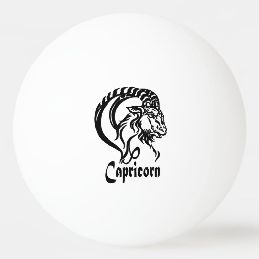 Steenbok de Zeegeit Zodiac Pingpongbal (Voorkant)