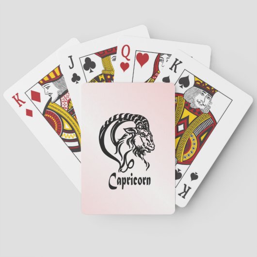 Steenbok de Zeegeit Zodiac Pokerkaarten (Achterkant)