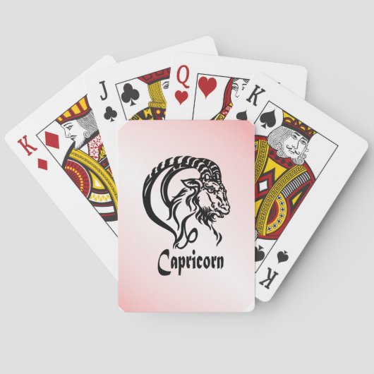 Steenbok de Zeegeit Zodiac Pokerkaarten (Achterkant)