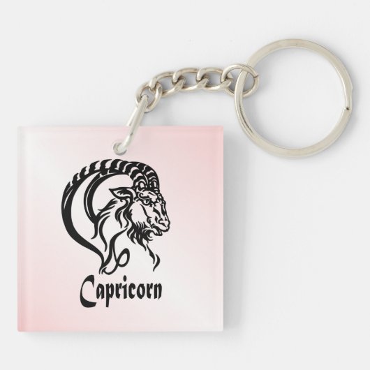 Steenbok de Zeegeit Zodiac Sleutelhanger (Achterkant)