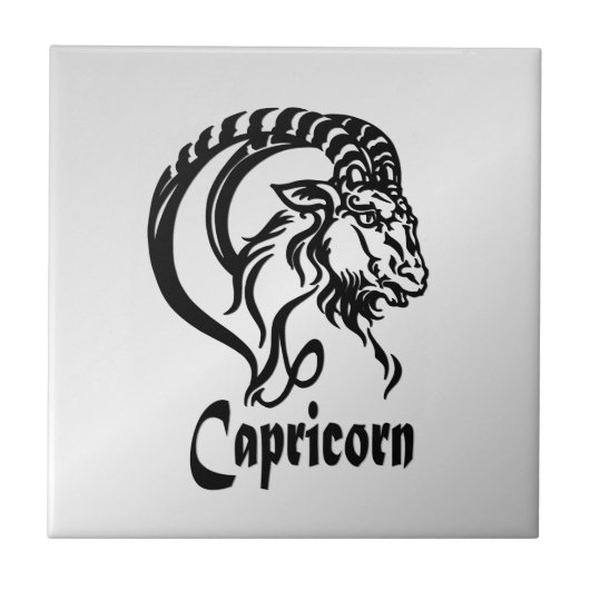 Steenbok de Zeegeit Zodiac Tegeltje (Voorkant)