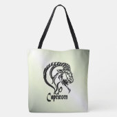 Steenbok de Zeegeit Zodiak Groen Tote Bag (Achterkant)