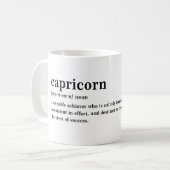 Steenbok Definitie Esthetische Astrologie Cadeau Koffiemok (Voorkant links)