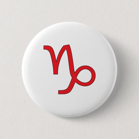 Steenbok, Dierenriem symbool, horoscoop Ronde Button 5,7 Cm (Voorkant)