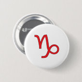 Steenbok, Dierenriem symbool, horoscoop Ronde Button 5,7 Cm (Voorkant /achterkant)