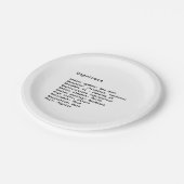 Steenbok Dierenriem Teken Astrologie zwart wit geb Papieren Bordje (Gekanteld)