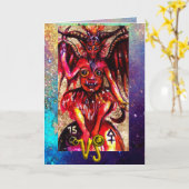 STEENBOK, DUIVEL, TAROT ASTROLOGIE STERRENBEELD VE KAART (Gele Bloem)