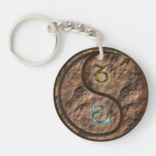 Steenbok & Earth Snake Acryl Sleutelhanger