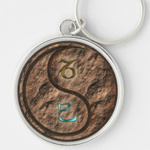 Steenbok & Earth Snake Sleutelhanger