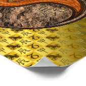 Steenbok en houten draak poster (Hoek)