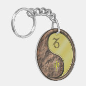 Steenbok en metalen aap sleutelhanger (Voorkant Links)