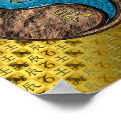 Steenbok en waterdraak poster (Hoek)