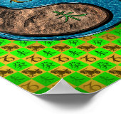 Steenbok en watergeit poster (Hoek)