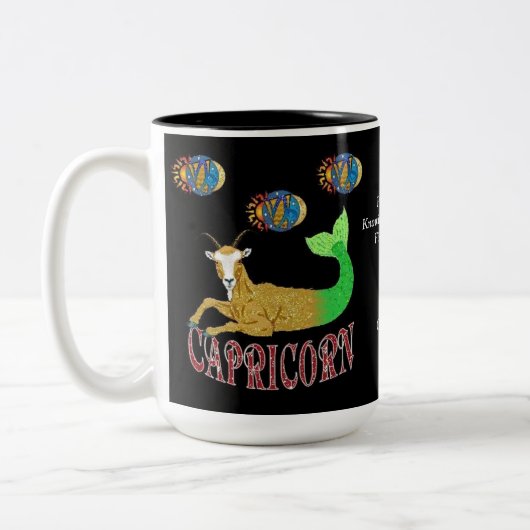 Steenbok Geboorte Teken Zodiac Mok (Links)