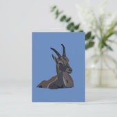 Steenbok Geit Dier Kunst Geit Briefkaart (Staand voorkant)