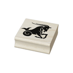 Steenbok geitendierenriem kunststempel rubberstempel