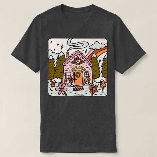 Steenbok Gingerbread House T-shirt (Design voorkant)