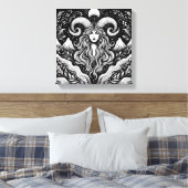 Steenbok Godin Etsing Canvas Wandkunst Afdruk (Insitu (Slaapkamer))
