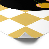 Steenbok Gotische esthetische geruite kersen kunst Poster (Hoek)