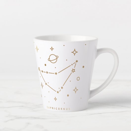 Steenbok Goud Abstract Constellatie Koffie Mok (Rechts)
