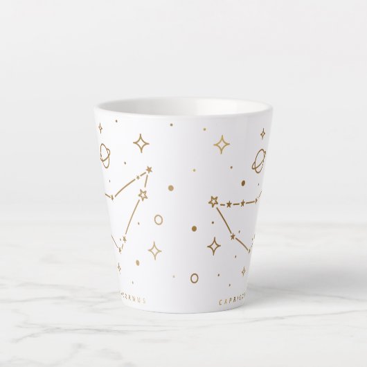 Steenbok Goud Abstract Constellatie Koffie Mok (Voorkant)