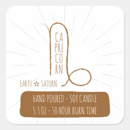 Steenbok Hand Gegoten Horoscoop Soy Candle Label