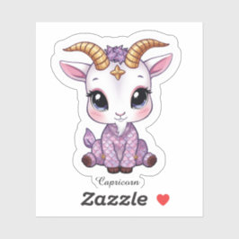 Steenbok Hemel Zodiac Sticker - Roze Zeegeit