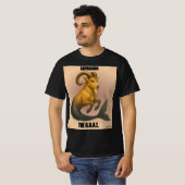 Steenbok Het T-Shirt van de geitendierenriem Manne (Voorkant volledig)