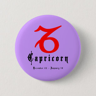 Steenbok, Horoscoop, Zodiac, astrologie Ronde Button 5,7 Cm