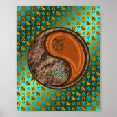 Steenbok & Hout Hond Poster (Voorkant)