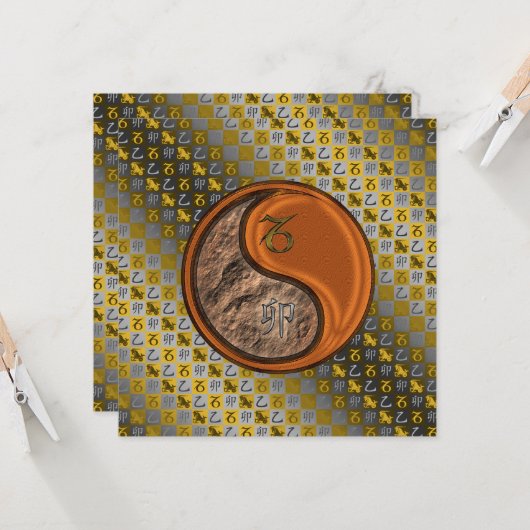 Steenbok & Hout Konijn Kaart (Voorkant / Achterkant in situ)