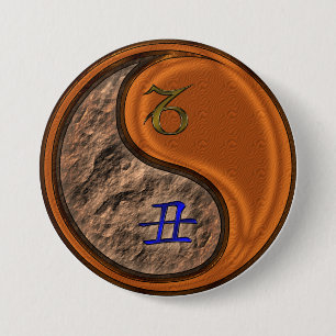 Steenbok & Hout Os Acrylsleutelhanger Ronde Button 7,6 Cm
