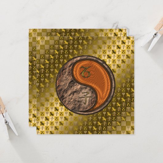 Steenbok & Hout Rat Kaart (Voorkant / Achterkant in situ)