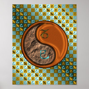 Steenbok & Hout Slang Poster