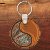 Steenbok & Hout Slang Sleutelhanger (Achterkant)